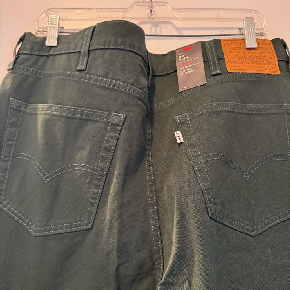 Levi's Men's Forest Green 511 Slim Jean Sz 38 - Picture 4 of 5